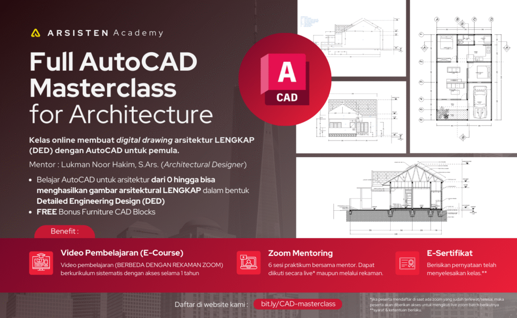 Tempat Pengumpulan Tugas : Autocad Masterclass : DED Arsitektural