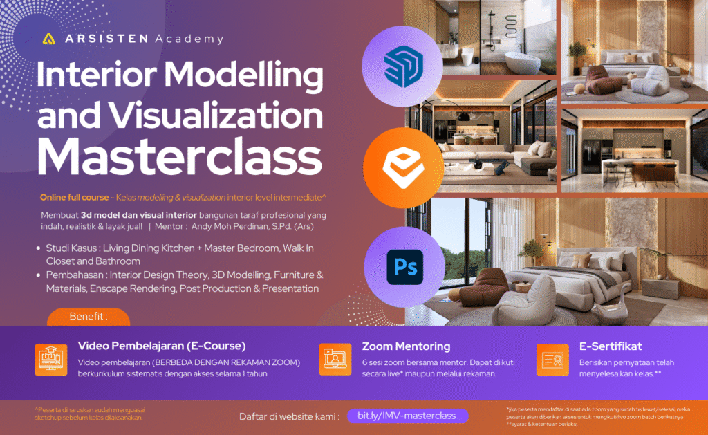 Tempat Pengumpulan Tugas : Interior Modelling and Visualization Masterclass