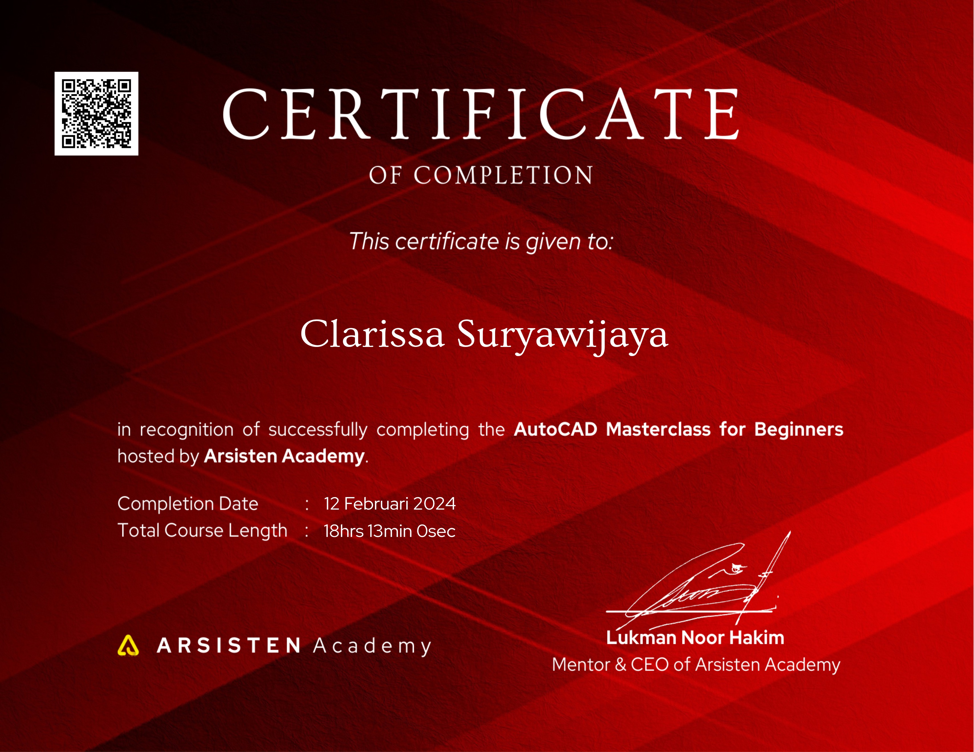 Autocad Masterclass for Beginner : Tools Dasar, Denah, Tampak, & Potongan