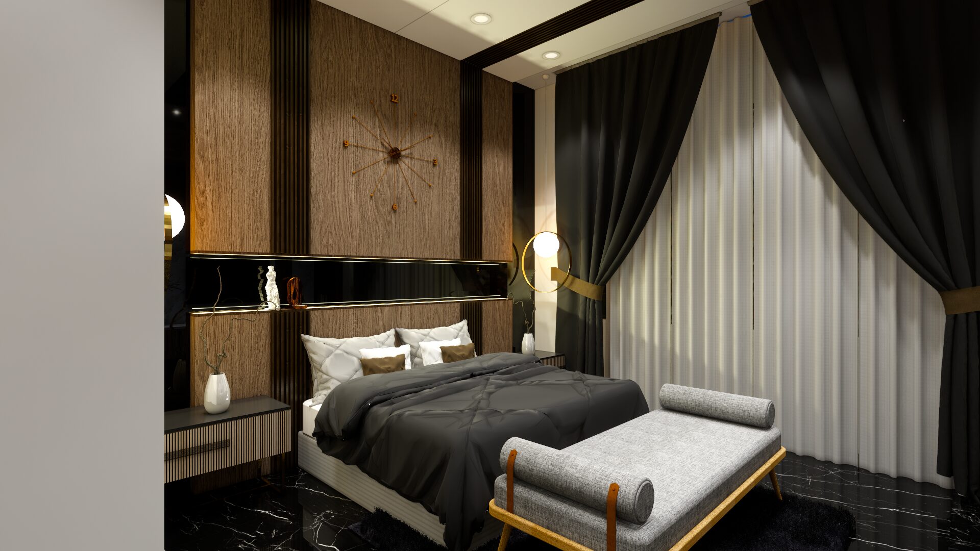 Desain Interior Kamar Tidur Modern Luxury - Arsisten